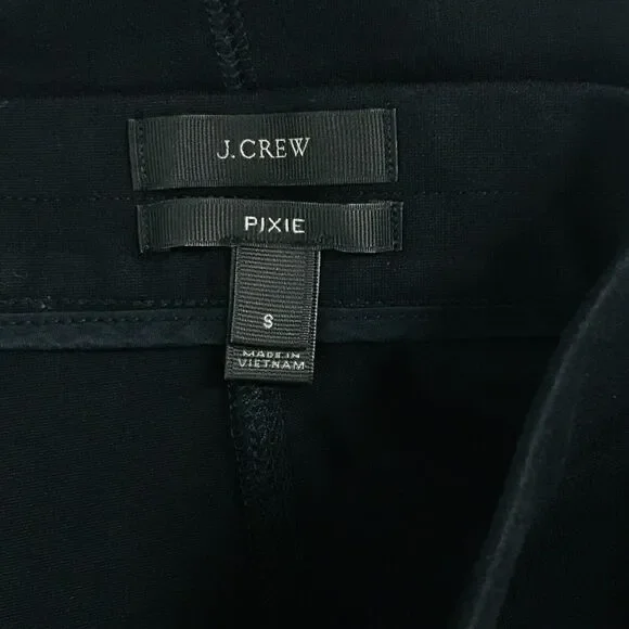 J Crew Women's Small Leggings Black Solid Pixie Pant Stretch Ponte G9389 BE29 - Picture 2 of 5